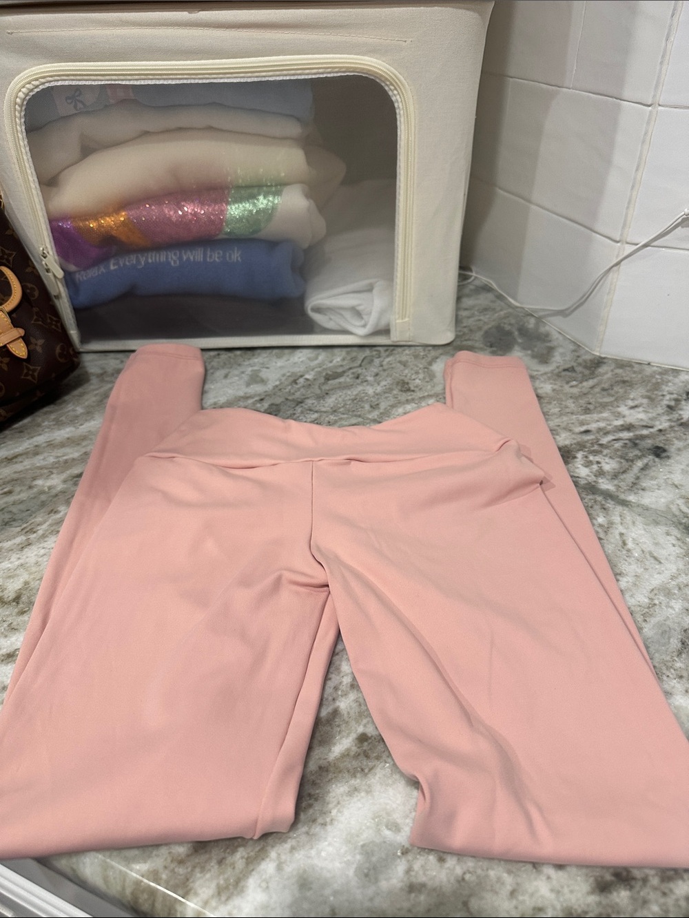 High-Rise Soft Blush pink booty scrunch Leggings — Women's Seamless Activewear